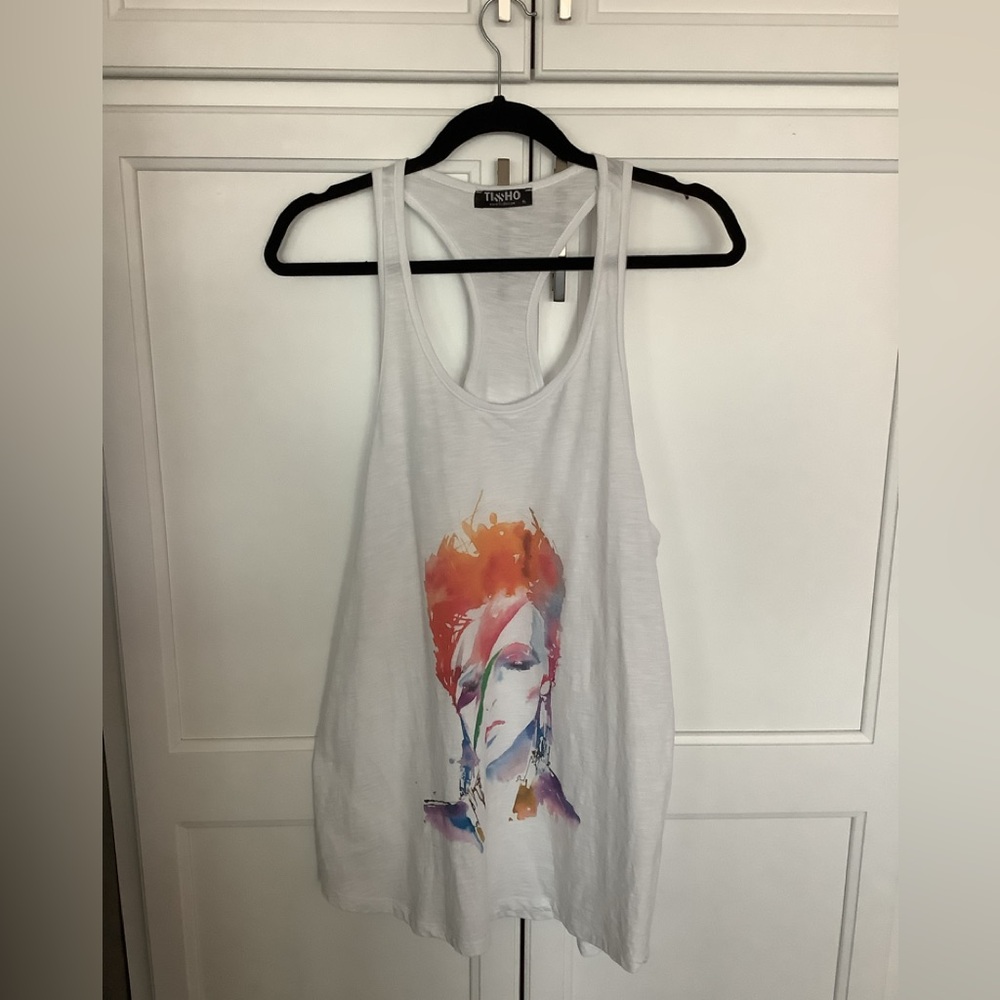 David Bowie oversized tank unisex L / XL NWOT